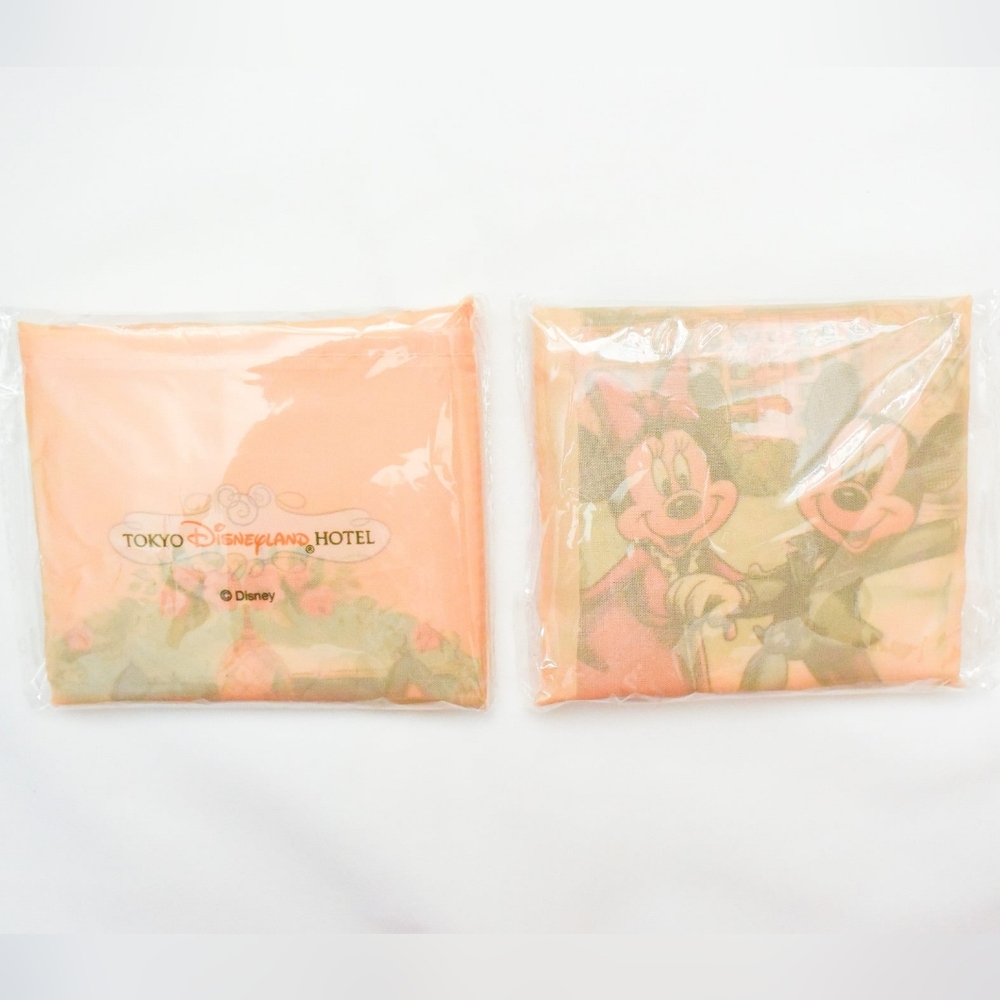 *TOKYO* Disneyland Hotel Resort Foldable Tote Bag, Set of 2 - Mickey / Minnie.